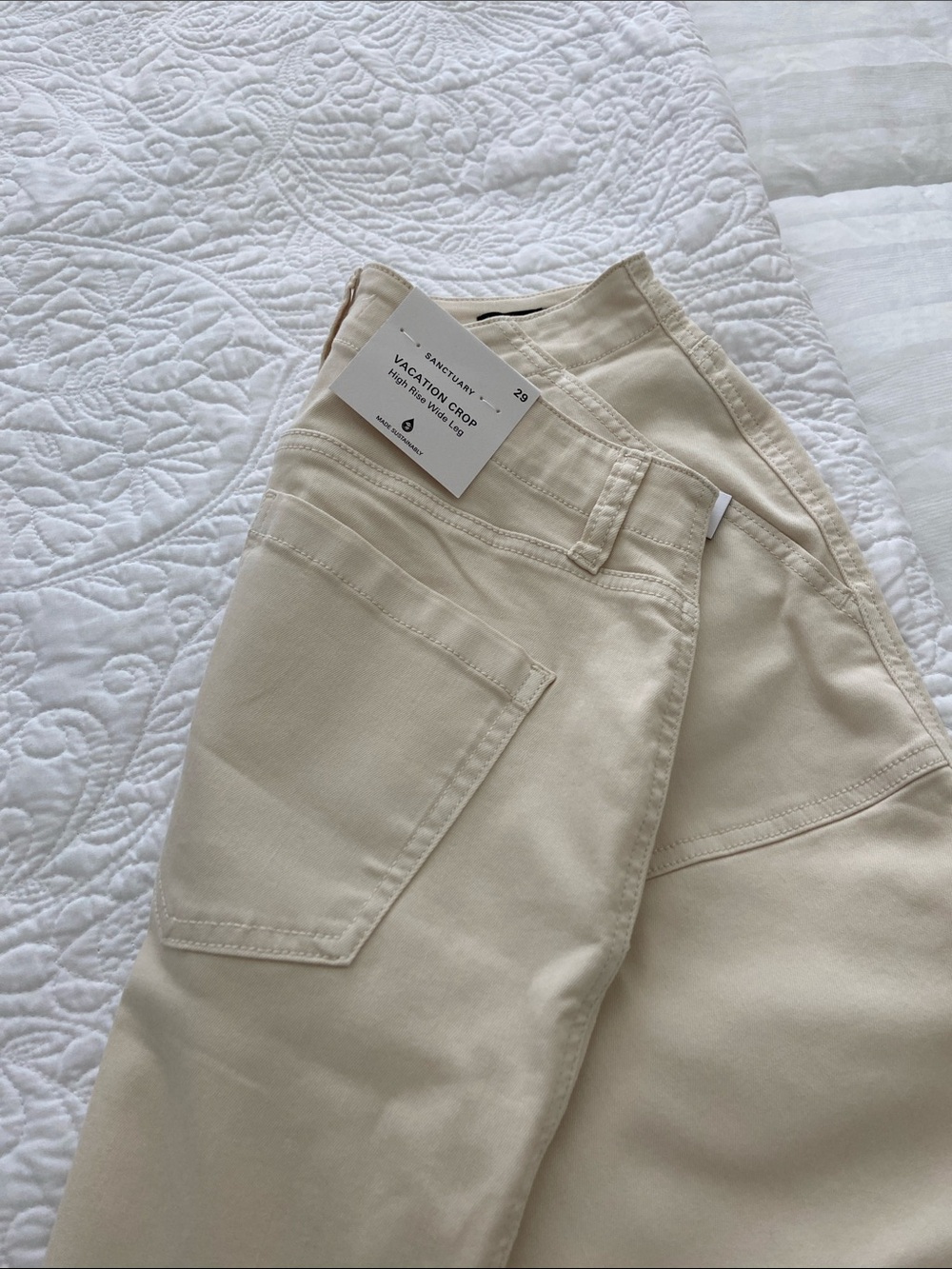 Vacation CropPants in Cream by Sanctuary NWT